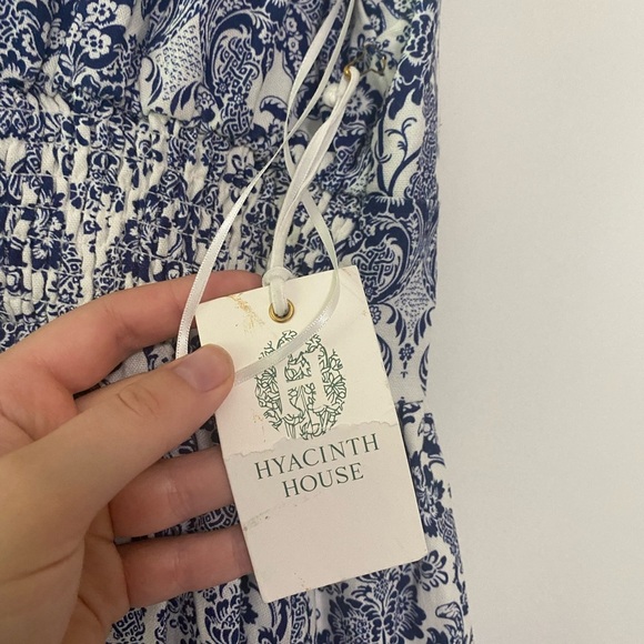 Hyacinth House Navy Scroll Print Toula Midi Dress - Picture 6 of 7